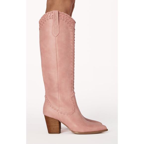 Show Me Your Mumu Billini Finley Cowboy Boot in Burnished Pink 7 - Picture 2 of 5